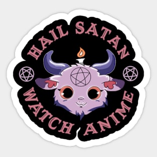 Hail Satan Watch Anime Sticker